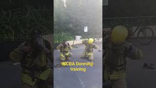 SCBA Donning training2 shortvideo shorts youtube firefighter youtubeshorts viralshorts viral [upl. by Stalder]