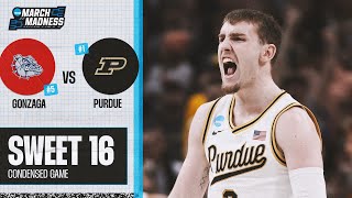 Purdue vs Gonzaga  Sweet 16 NCAA tournament extended highlights [upl. by Ringler]