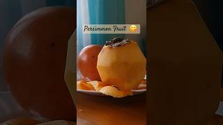 Delicious persimmon fruit 😋 Persimmon persimmonfruit kakifruit [upl. by Romilly]