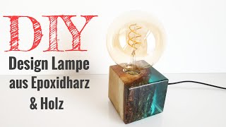 TUTORIAL Wie man eine Lampe aus Epoxidharz und Holz baut  DIY [upl. by Roswell518]