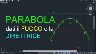 PARABOLA dati il FUOCO e la DIRETTRICE con AutoCAD  TTRG [upl. by Guenzi]