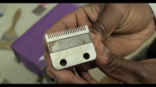 Part 1HOW TO SHARPEN ANY CLIPPER BLADE PROFESSIONALLY [upl. by Alraep]