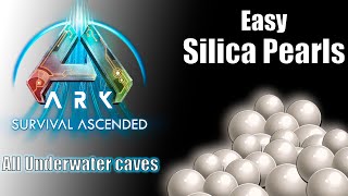 Unlimited Silica Pearls  Location of Pearl Caves Ark Survival Ascended  Easy Pearl The Island ARK [upl. by Tamberg]