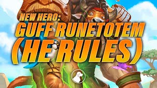 New Hero Guff Runetotem he rules  Dogdog Hearthstone Battlegrounds [upl. by Layor841]