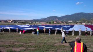 AAFMAA Unveiled the Worlds Largest American Flag at Fort Carson [upl. by Beall]