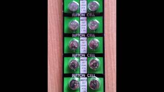 x10 ALKALINE BUTTON CELL BATTERY AG13 LR44 L1154 RW82 [upl. by Teage]