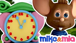 Hickory Dickory Dock Nursery Rhyme with Lyrics  Children Songs amp Baby rhymes by Mike amp Mia [upl. by Amekahs]