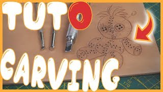 TUTO CUIR COMMENT FAIRE DU REPOUSSAGE dessiner sur du cuir carving [upl. by Berta]