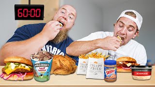 Sampe vs Sveriges starkaste man 60 minuter calorie challenge [upl. by Grubman]