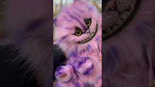 Pink Cheshire Cat smile cat pets cute alice wonderland rabbit handmade artist stuffed [upl. by Aerbua]