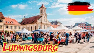 Ludwigsburg City Germany 🇩🇪 Walking tour 4k video [upl. by Deeanne764]