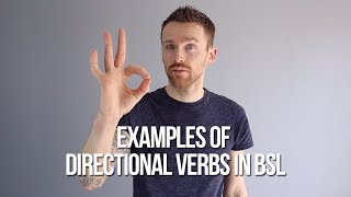 Examples of Directional Verbs in BSL [upl. by Remmus323]