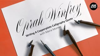 Writing Copperplate Calligraphy  Quote by Oprah Winfrey [upl. by Tomasine625]