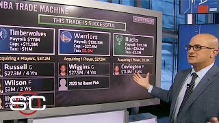 NBA Trade Machine How the Warriors Bucks amp Timberwolves pull off a blockbuster deal  SportsCenter [upl. by Akim]