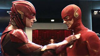 Flash Ezra Miller Meets Flash Grant Gustin  Crisis On Infinite Earths  Arrow TV series [upl. by Mehitable]