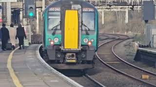 Trains at Leighton Buzzard Station 50124 [upl. by Eycal237]