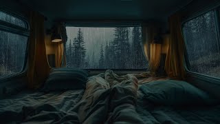 Rain Sounds Inside a Campervan  A Peaceful Rainy Day Camping Experience [upl. by Arlinda]