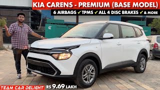 Kia Carens Base Model  Mini Innova in 9L  Carens Premium model Walkaround with On Road Price [upl. by Nirual]