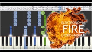 Elektronomia  Fire  Piano tutorial  How to play [upl. by Eldredge861]