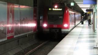 S Bahn München  Stacja  Bahnhof  Station Flughafen Munchen  Munich Airport  16032013 [upl. by Carlton]