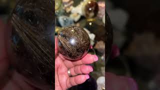 Rutilated Quartz sphere  Pury Gems [upl. by Ydnac]