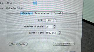 MakerBot Replicator 2 3D printing at 002 mm per layer 20 micron [upl. by Wiles]