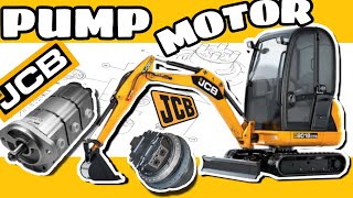 JCB MINI CRAWLER EXCAVATOR 8014801680188020 PUMP MOTOR DRAIVE [upl. by Akira249]