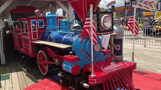 Jenkinson’s Boardwalk Train at the First Railroad Crossing [upl. by Mountford802]