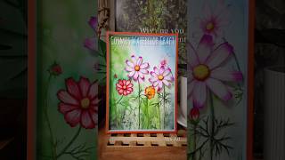 Autumn Cosmos Watercolor Crafts watercolor craft botanicalpainting watercolorpainting [upl. by Naig]