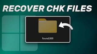 Show and Recover CHK Files from found000 Folder on Windows [upl. by Bergh39]