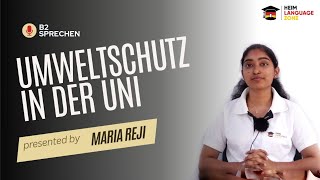 UMWELTSCHUTZ IN DER UNI  B2 SPRECHEN  HEIM LANGUAGE ZONE [upl. by Anialad]