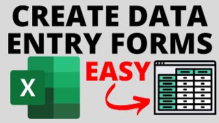 How to Create Data Entry Forms in Excel  EASY [upl. by Nuawad]