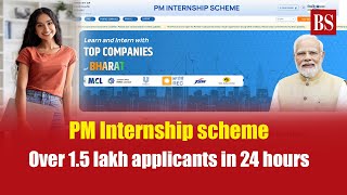 PM Internship scheme attracts over 15 lakh applicants  Jobs  Employment  Govt jobs [upl. by Tiloine]