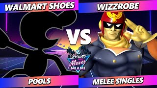 LMM Miami 2024  Walmart Shoes Game amp Watch Vs Wizzrobe Captain Falcon Smash Melee  SSBM [upl. by Neeloj]