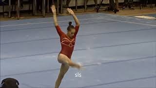 Romanian national gymnast Larisa Iordache at floor  Ploiesti sept 2017 [upl. by Eniale]