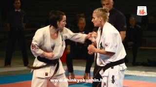 Herczeg Lilla vs Isis Pinilla  European Championship Shinkyokushin Switzerland 2013 [upl. by Perry]