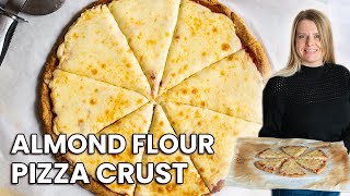 ALMOND FLOUR PIZZA CRUST  easy healthy gluten free amp low carb pizza recipe [upl. by Lakym]