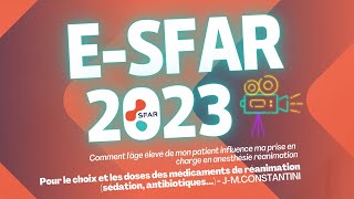 Pour le choix et les doses des médicaments de réanimation sédation antibiotiques  eSFAR 2023 [upl. by Pigeon813]