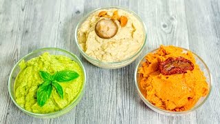 HUMMUS di CECI  PROTEICO e LEGGERISSIMO 3 RICETTE ESTIVE per prepararlo IN POCHI MINUTI [upl. by Colis]