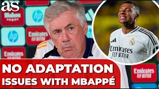 ANCELOTTI claims MBAPPÉS adaptation to REAL MADRID is flawless despite LACK of LALIGA GOALS [upl. by Kooima833]