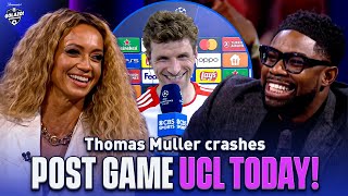 Thomas Muller crashes postgame show with Abdo Henry Carragher amp Richards  UCL Today  CBS Sports [upl. by Faxun961]