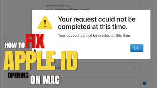 Apple id Not Creating How to fix your request could not be completed at this time [upl. by Abelard]