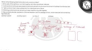 Which of the following statements about cell junctions is false I [upl. by Llirrem]