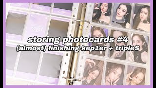 storing photocards 4 ✩ almost finishing my kep1er  tripleS collections [upl. by Asquith]