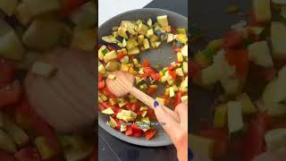 recette complète du crumble de légumes au chèvre et au pesto pourtoi food shorts cooking fyp [upl. by Froemming]