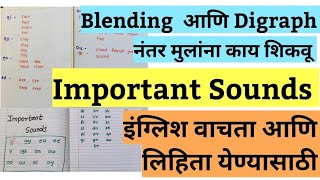 मुलांना Blending आणि Digraph नंतर काय शिकवावे Important Sounds to learn after Blending  Digraphs [upl. by Vigen]