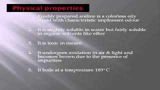 Preparation Properties and uses of aniline [upl. by Laleb635]