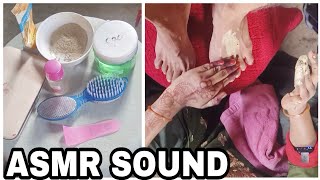 ASMR SOUND PEDICURE LEG MASSAGEONLY 2😜 [upl. by Ysdnyl]