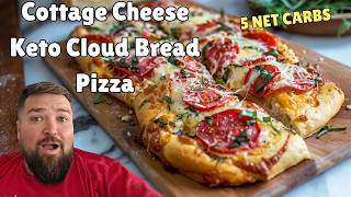 Cottage Cheese Keto Cloud Bread Pizza LOW CARB Delicious dinner idea [upl. by Rudolfo]