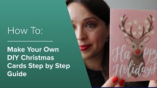 How to Make Your Own Beautiful DIY Christmas Cards Step by Step Guide  Zazzle [upl. by Adnuhsor]